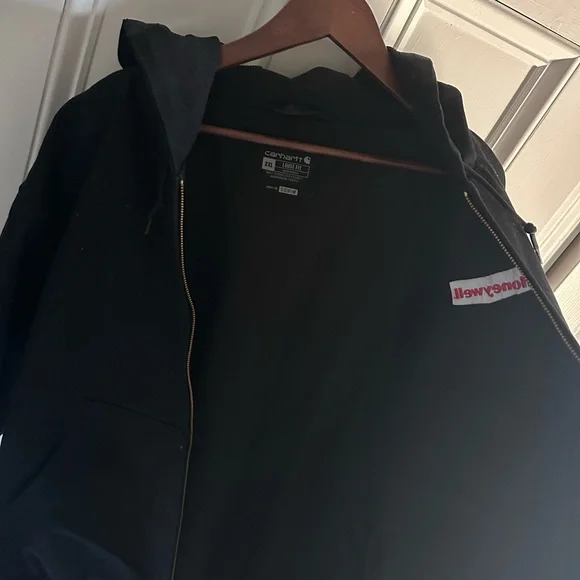 Carhart loose fit black hooded jacket 0J0131m  sz - 2XL - Picture 5 of 12